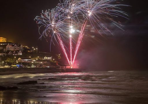 Fireworks over Newquay Harbour